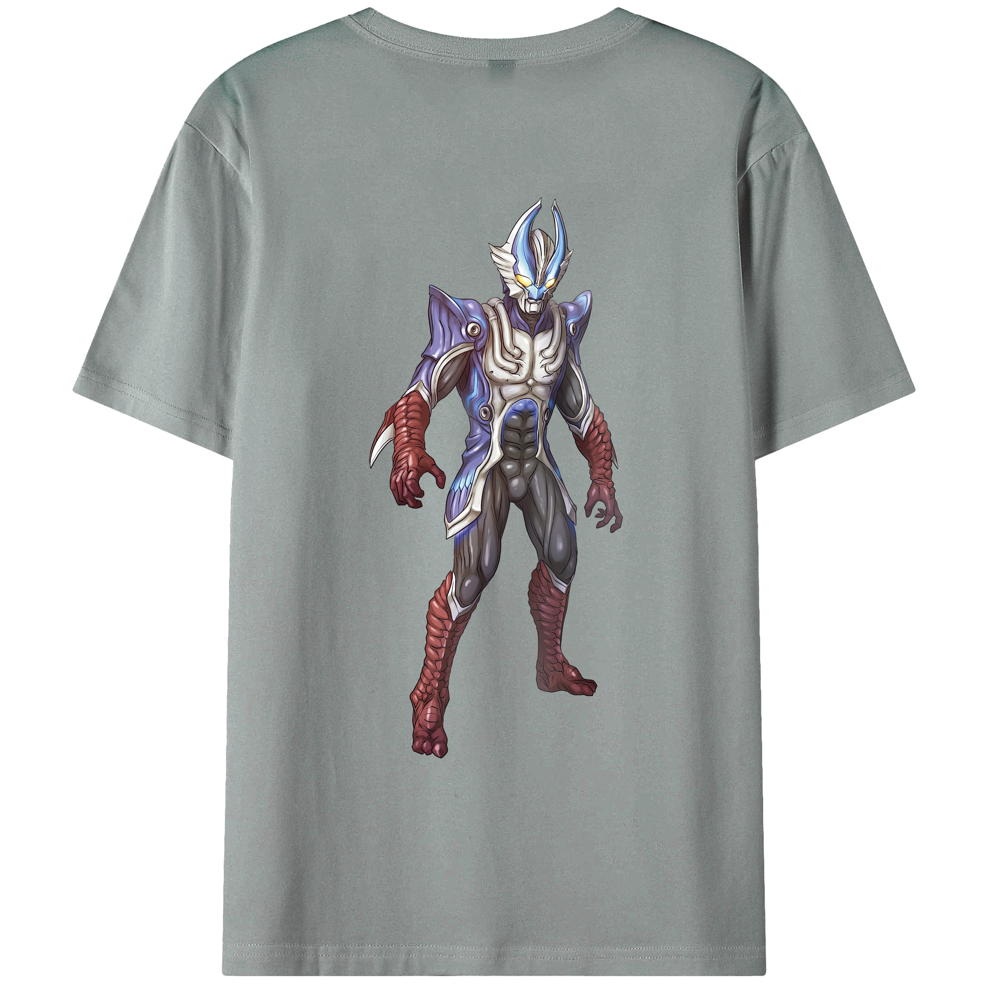 （画像用） ウルトラマン Ultraman 綿100％ メンズ半袖Tシャツ（バックプリント） 通気性